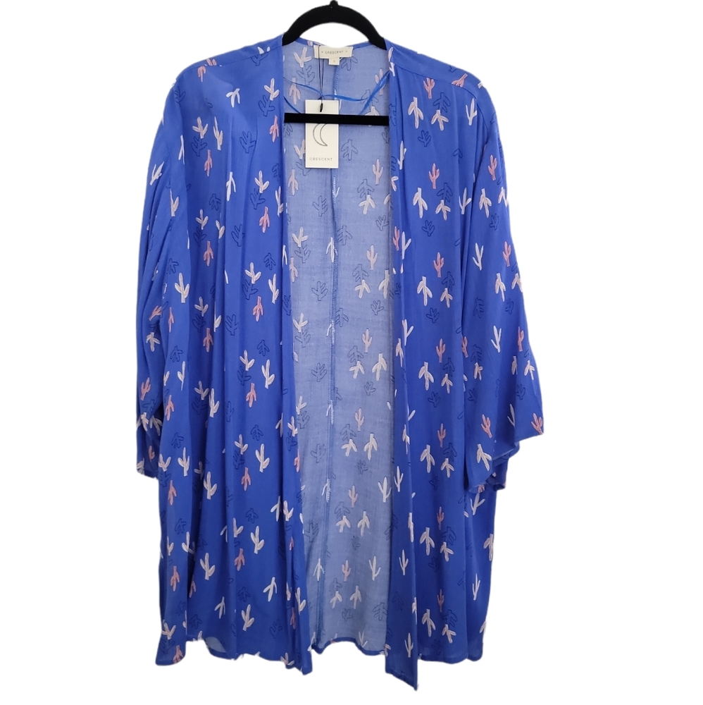 Blue cover up with cactus